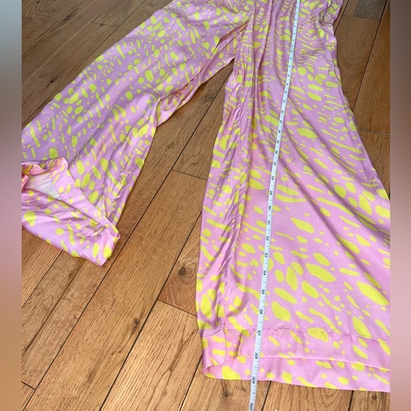 Hunkon Women's Pink and Yellow Benita Trousers From Denmark Size Small - Picture 4 of 10